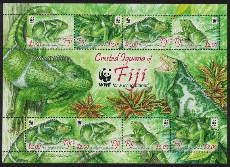 Fiji WWF Crested Iguana Brachylophus vilensis MS SG#MS1442