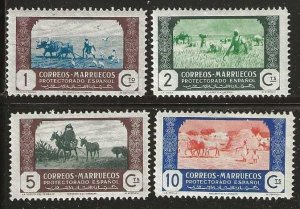 Spanish Morocco 236-239 mint, hinged 1944. (s521)
