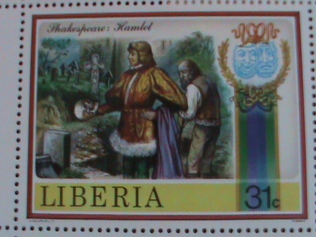 LIBERIA STAMP: 1987-SC#1060 SHAKESPEARE PLAYS MNH FULL  SHEET,