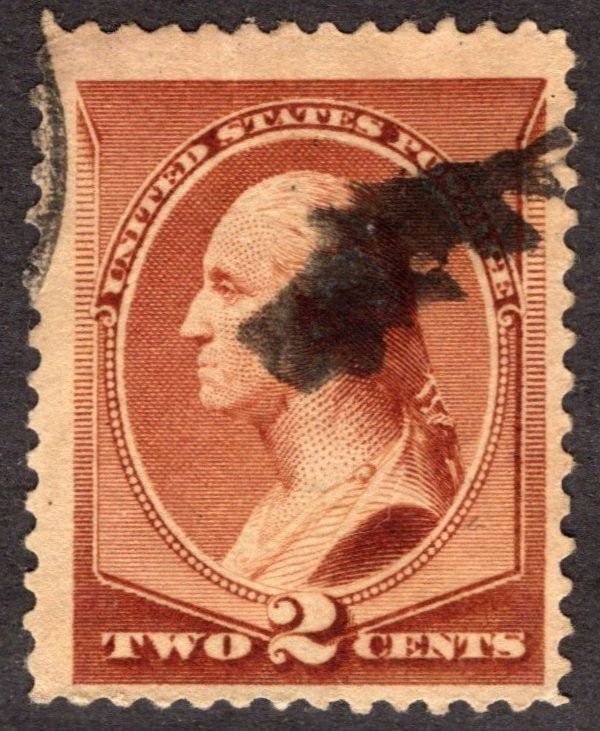 1883, US 2c, Washington, Used, Sc 210