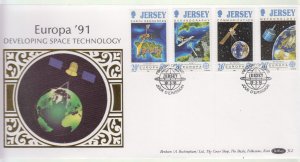 Jersey  1991 Europa  on Benham Silk FDC