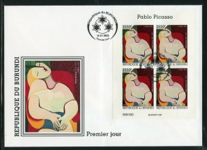 BURUNDI 2022 PABLO PICASSO THE DREAM  II SHEET FIRST DAY COVER