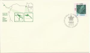 1987 Canada FDC Sc 1153 - 1988 Olympic Winter Games