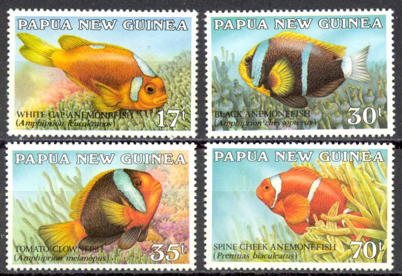 Papua New Guinea Sc# 659-662 MNH 1987 Fish