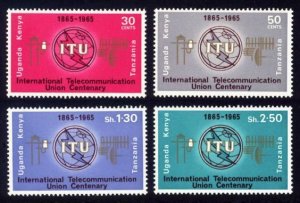 Kenya, Uganda and Tanzania Sc# 152-5 MNH ITU Centenary