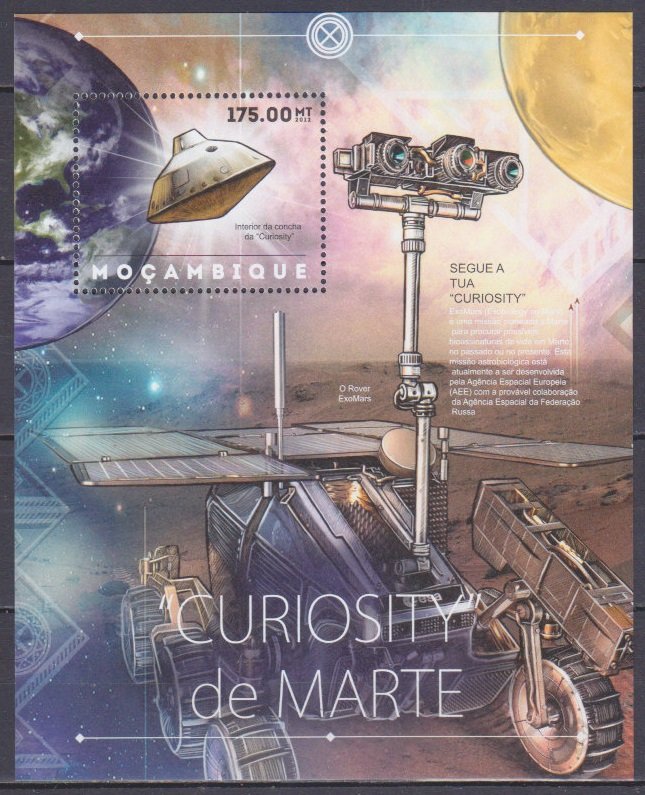 2012 Mozambique 6271/B705 Curiosity on Mars 10,00 €