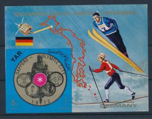 [42976] Yemen YAR 1970 Olympic Winter Games Sapporo Imperf. Sheet MNH