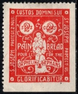 Vintage Canada Charity Poster Stamp 2 Cents Of Bread For The Orphans Ontario