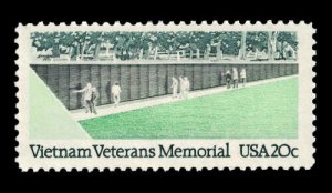 1984 Vietnam Veterans Memorial Single 20c Postage Stamp, Sc# 2109, MNH, OG