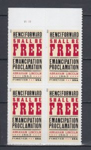 ​USA Sc#4721 Civil Rights Emancipation Proclamation forever block x4  MNH Plate