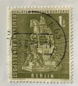 Germany, Berlin 1956 Scott 9N135  used - 1m,  Statue of 'Great Elector&#...