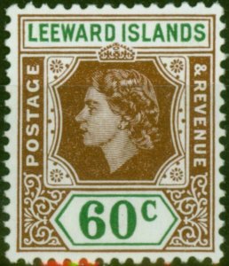 Leeward Islands 1954 60c Brown & Green SG137 V.F MNH 