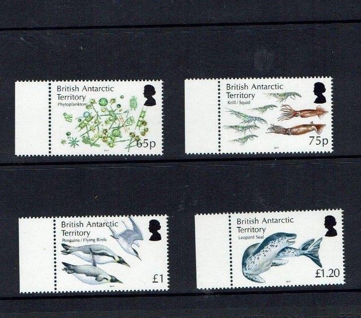 British Antarctic Territory: 2014, Antarctic Marine Food Web,  MNH set