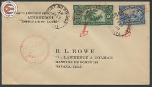 Cuba 1928 First Flight Cover Haiti - Havana | Lindbergh | Edifil C4A | CU8120