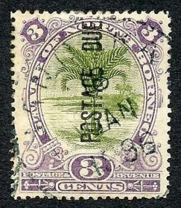 North Borneo SGD3 3c Olive-green and dull purple CDS Cat 16 Pounds