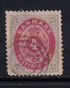Denmark 1871  - Arms 4s -  VF-Used # 18