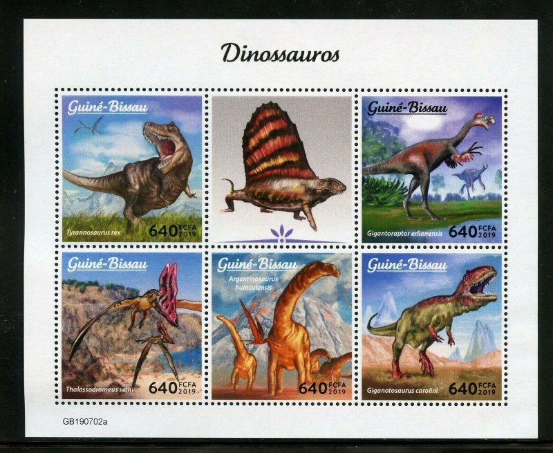 GUINEA BISSAU 2019 DINOSAURS  SHEET MINT NH