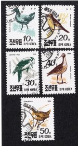 Korea, Democratic People's Republic 1990 Set of 5 Birds, Scott 2957-2961...