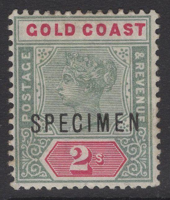 GOLD COAST SG32s 1898 2/= GREEN & CARMINE SPECIMEN MTD MINT