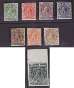 Falkland Is.-Sc#41-8- id13-unused NH KGV set-1921-29-please note #45 has a coupl