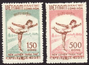 Sc# 67 / 68 North Vietnam 1958 Physical Education complete set MNGAI CV $30.00