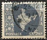 India: 1963; Sc. # 306, O/Used Wmk 324 Single Stamp