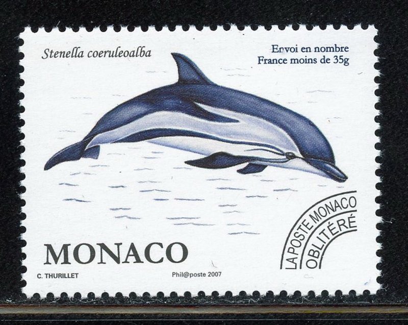 Monaco 2457 MNH,  Dolphin Precancel Issue from 2007.