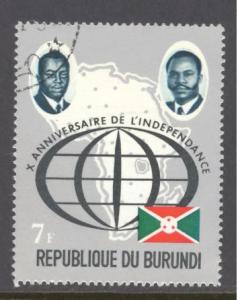 Burundi Sc 406 used (DT)