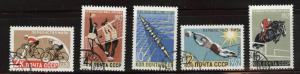 Russia Scott 2603-2607 used CTO 1962 stamp sports set