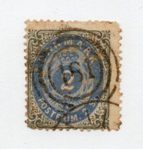 Denmark - Sc# 16 Used / 181 Numeral Cancel        -         Lot 1123124