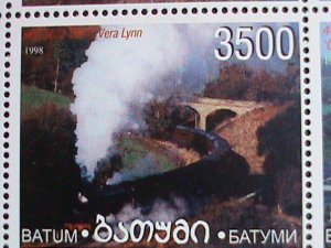 RUSSIA-BATUM STAMPS-1998-WORLD FAMOUS TRAINS MNH FULL SHEET VERY FINE