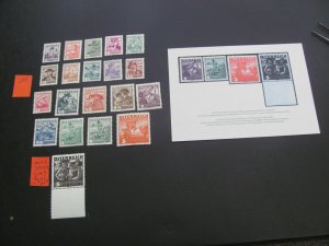 AUSTRIA 1934-5 MNH SC 354-373,378-379  SET XF $285 (205)