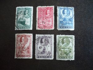 Stamps - Nigeria - Scott# 38,39,42-45 - Used Part Set of 6 Stamps
