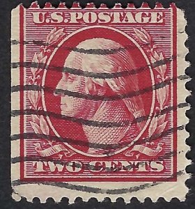 United States #375 2¢ George Washington (1910-11). Carmine. Used.