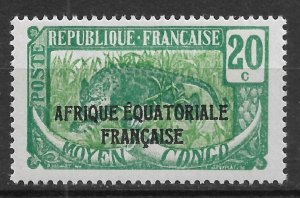 French Middle Congo 1926, 20c Scott # 31, VF MLH* (RMD-8)