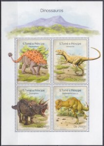 2014 Sao Tome and Principe 5584-87KL Dinosaurs 10,00 €