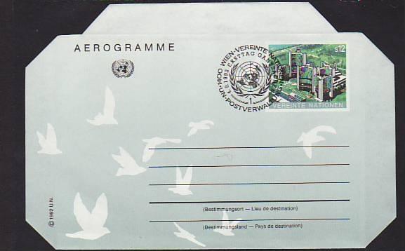 UN Vienna UC5 Aerogramme FDC  