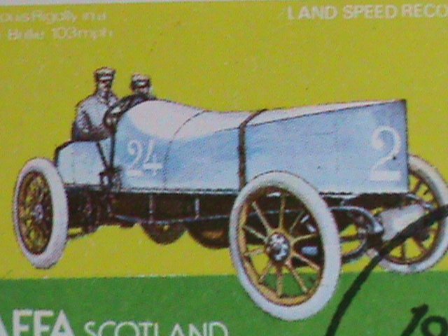 ​STAFFA-SCOTLAND-1977 FOMULA RACE CARS- CTO SHEET-VF -WITH FIRST DAY CANCEL