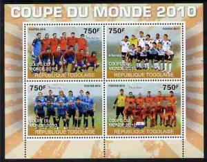 Togo 2010 Football World Cup #1 perf sheetlet containing ...