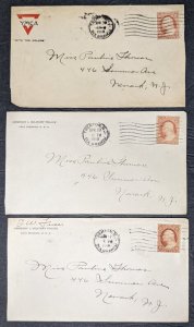 11 1918 Camp Dix NJ World War I covers inc 3 with #26 late use [y.107]