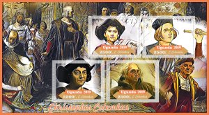 Stamps. Ships,  Christopher Columbus 2019 year 1+1 sheets perforated