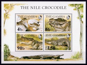 Gambia 1984 Sc#518A THE NILE CROCODILE without WWF emblem S/S MNH