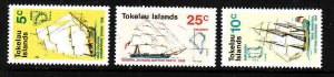 Tokelau-Sc#22-24- id9-Unused hinged set-Ships-1970-