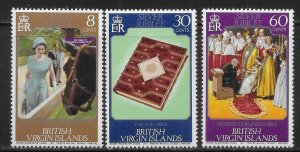 Virgin Islands 1977 Sc#317/319 SILVER JUBILEE QUEEN ELIZABETH II Set (3) MNH
