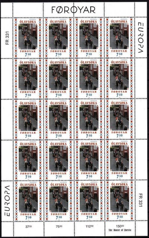 FAROE 1998 EUROPA: National Festivals and Holidays. 2 MINI-SHEETS = 20 sets, MNH