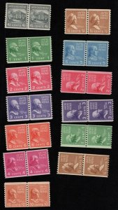 MALACK US #839 - 851 COMPLETE SET, VF to XF mint never hinged, set of pairs, ...