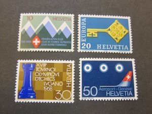 Switzerland 1968 Sc 487-90 set MNH