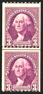 U.S. #722 MINT LINE PAIR OG NH