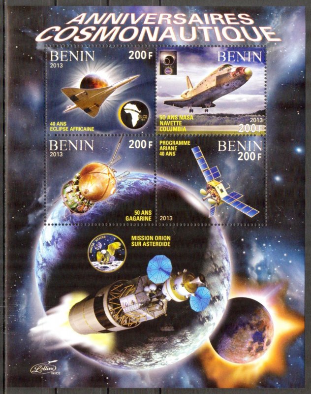 Benin 2013 Space 50 Years I Sheet MNH