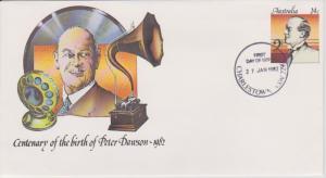 Australia 1982 Prestamped Envelope #42 Peter Dawson First Day Cover